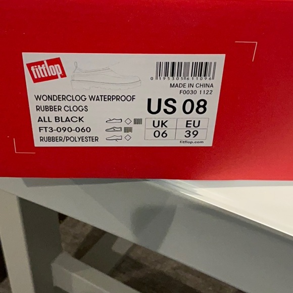 FitFlop Black Waterproof Mules Practical Slip-On - Picture 2 of 2